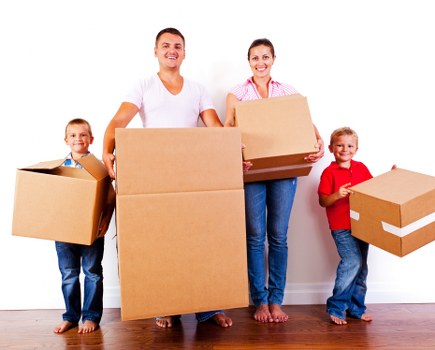 Professional team performing flat clearance in West Byfleet