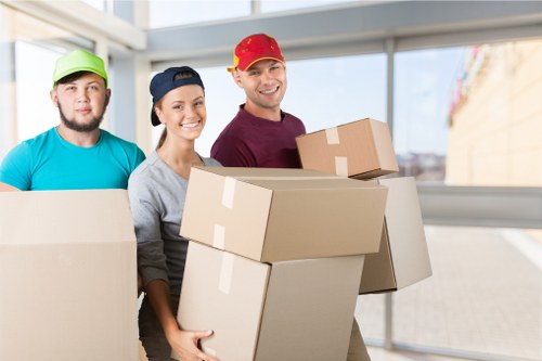 Professional team conducting flat clearance in a Reigate apartment