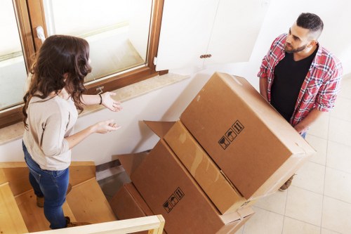 Flat clearance professionals assessing a property in South East London