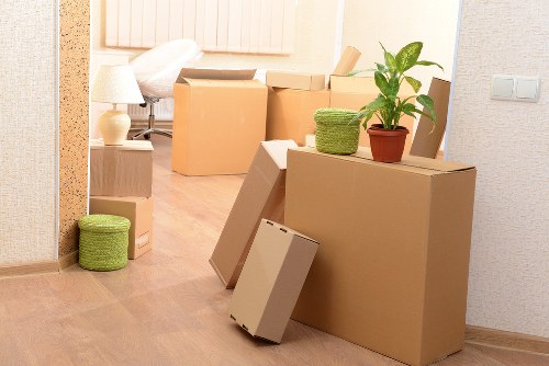 Sorting items for donation and recycling during flat clearance